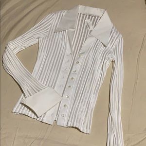 Gorgeous sheer white button down